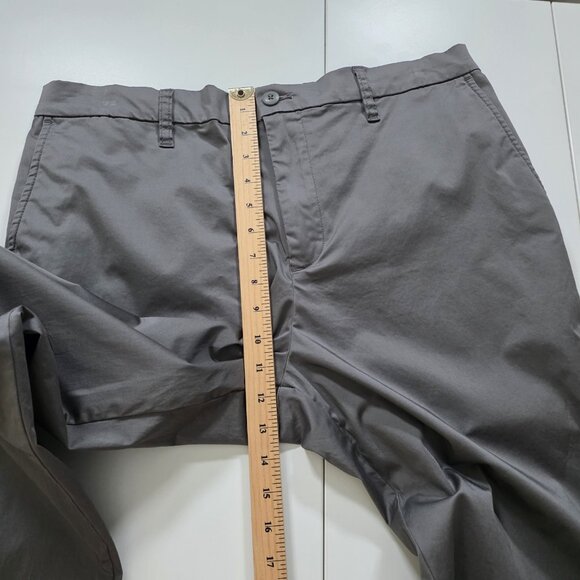 Hudson North Womens Pants L Gray High Waist Straigh Leg Stretch Office Classic - Picture 6 of 16